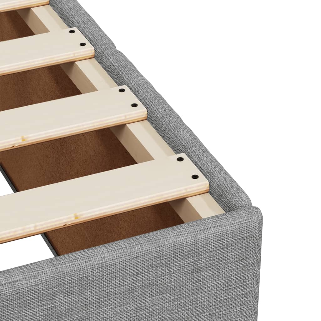 Boxspring met matras stof lichtgrijs 200x200 cm is nu te koop bij PeponiXL, paradijselijk wonen!