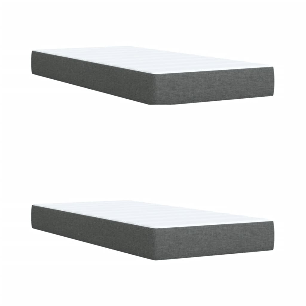 Boxspring met matras stof donkergrijs 200x200 cm is nu te koop bij PeponiXL, paradijselijk wonen!