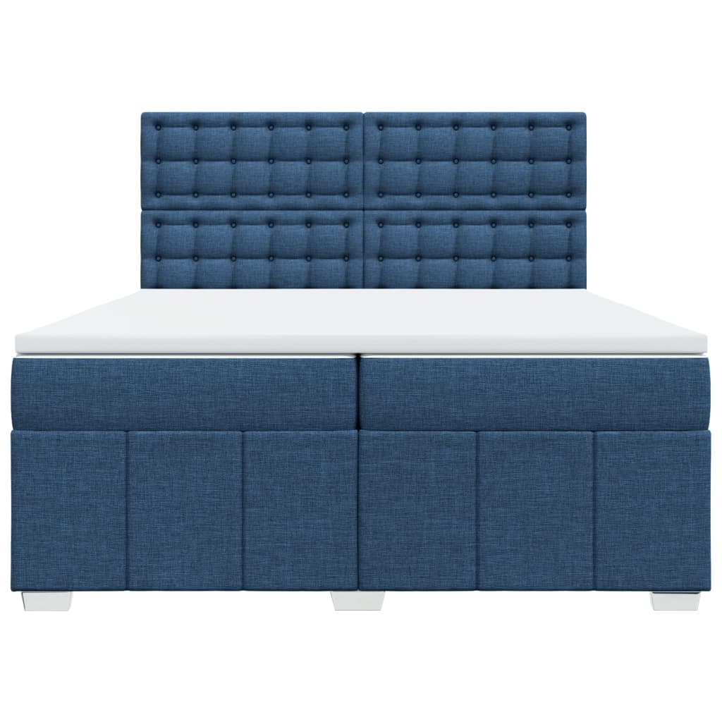 Boxspring met matras stof blauw 200x200 cm is nu te koop bij PeponiXL, paradijselijk wonen!