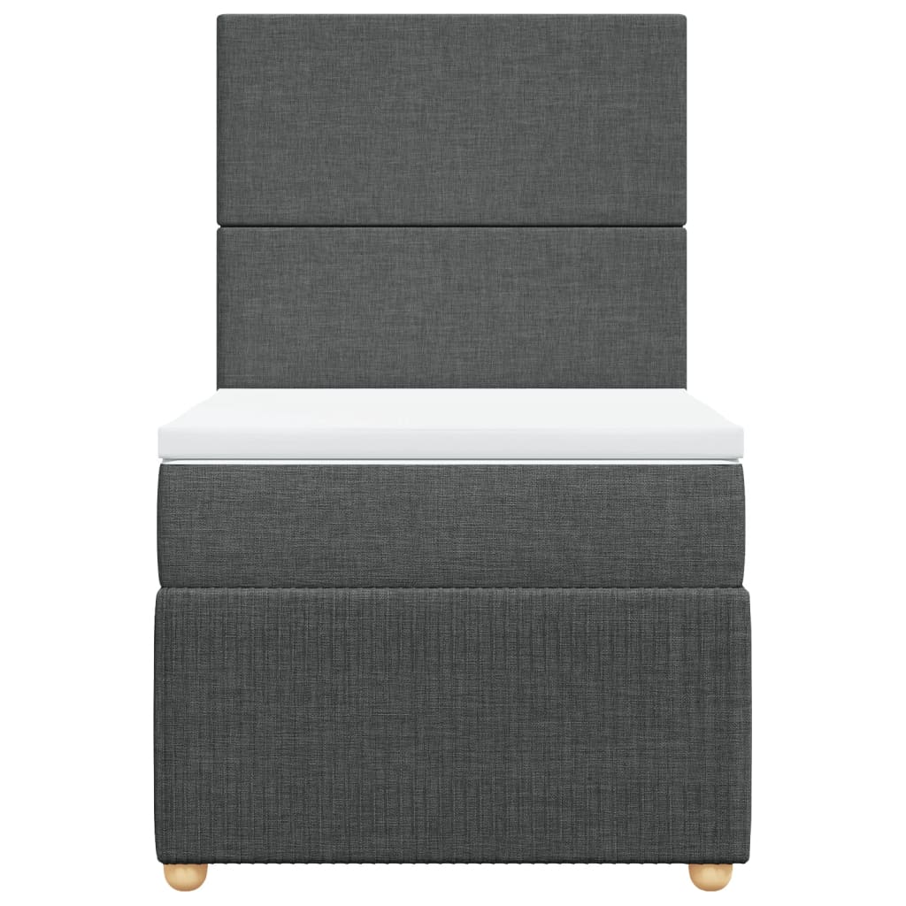 Boxspring met matras stof donkergrijs 80x200 cm is nu te koop bij PeponiXL, paradijselijk wonen!