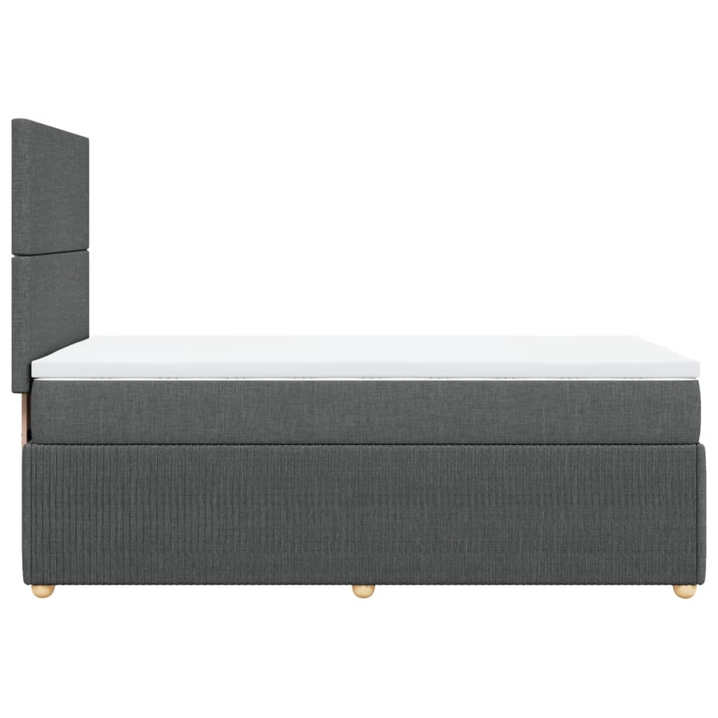 Boxspring met matras stof donkergrijs 80x200 cm is nu te koop bij PeponiXL, paradijselijk wonen!