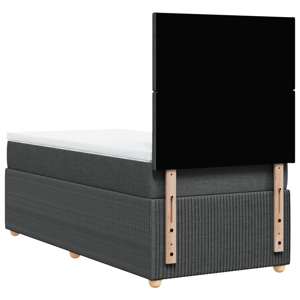 Boxspring met matras stof donkergrijs 80x200 cm is nu te koop bij PeponiXL, paradijselijk wonen!