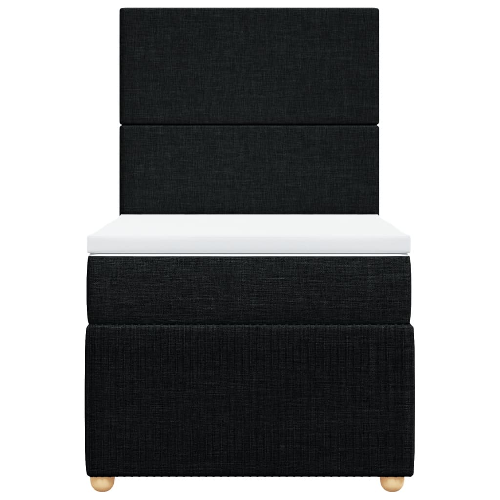 Boxspring met matras stof zwart 80x200 cm is nu te koop bij PeponiXL, paradijselijk wonen!
