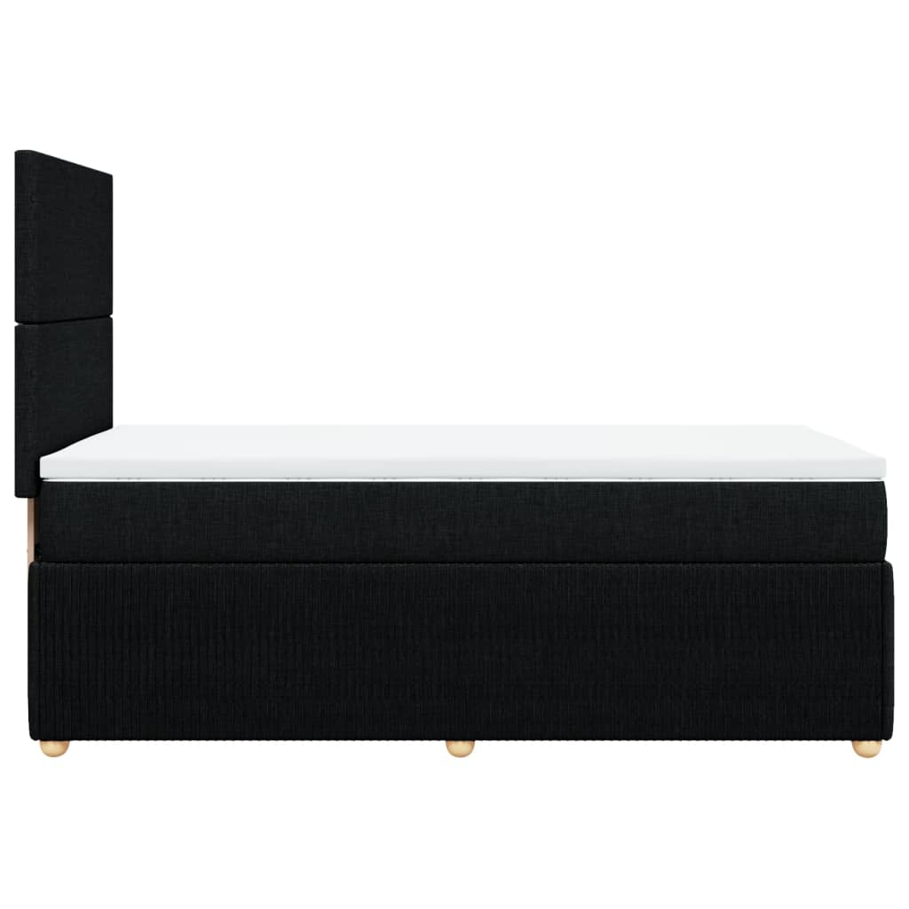 Boxspring met matras stof zwart 80x200 cm is nu te koop bij PeponiXL, paradijselijk wonen!
