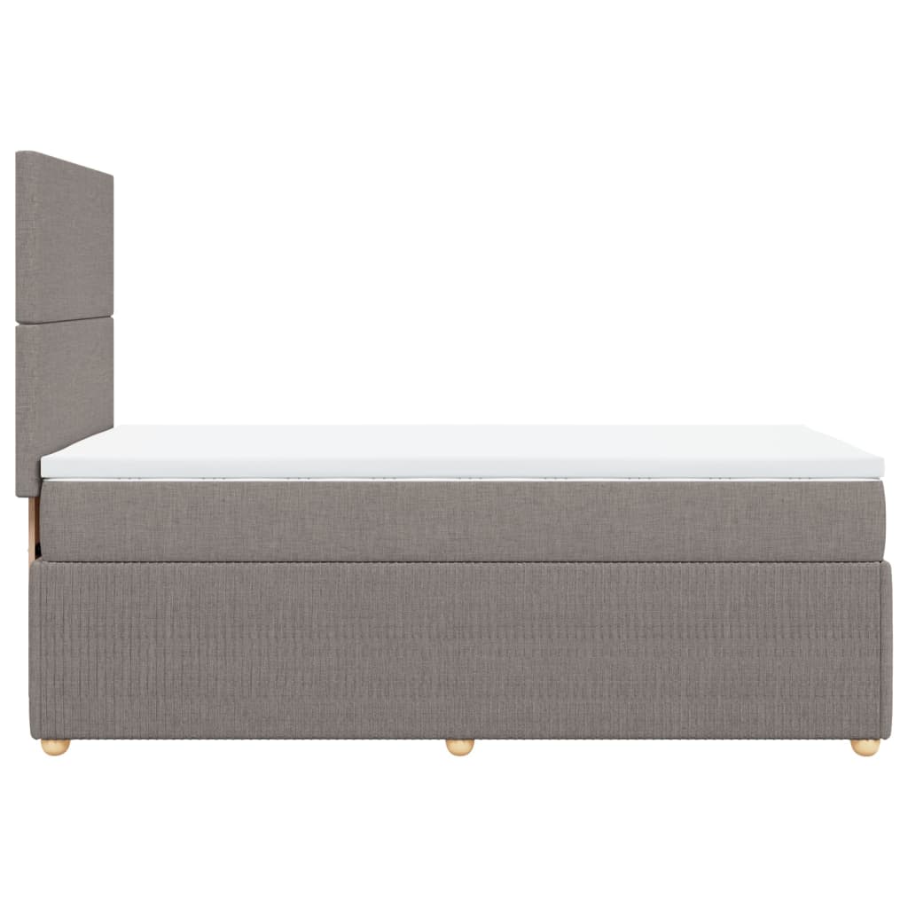 Boxspring met matras stof taupe 80x200 cm is nu te koop bij PeponiXL, paradijselijk wonen!