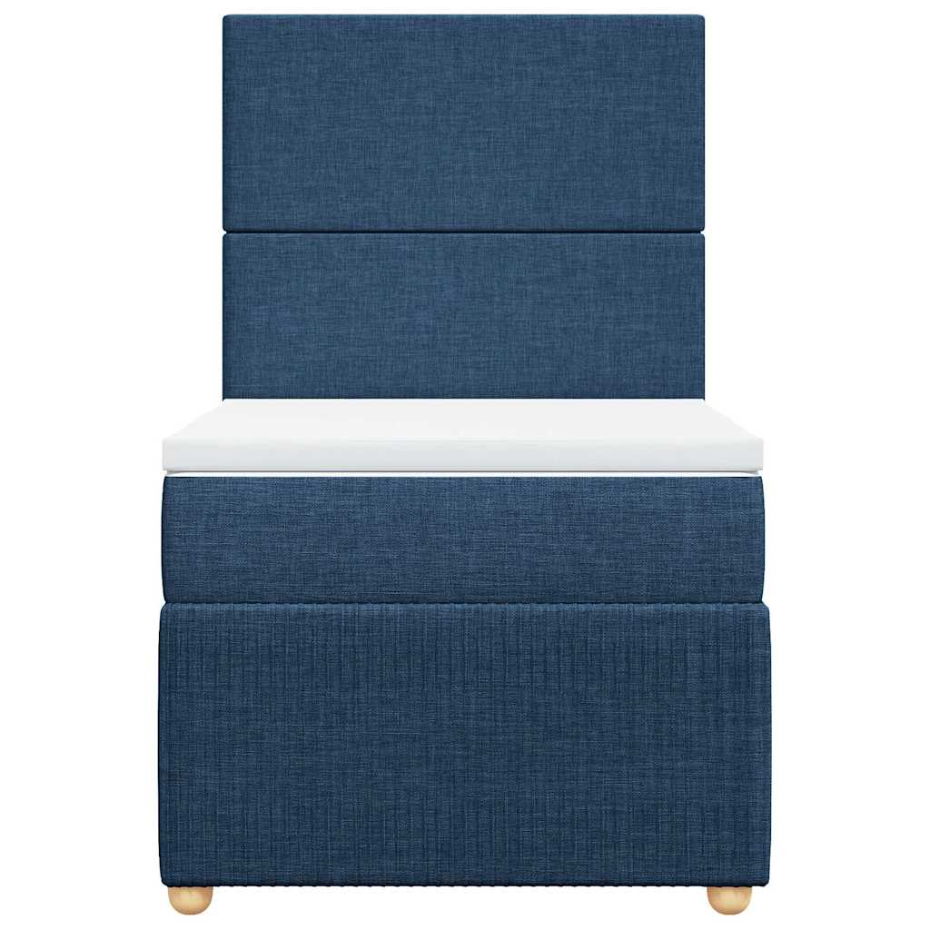 Boxspring met matras stof blauw 80x200 cm is nu te koop bij PeponiXL, paradijselijk wonen!