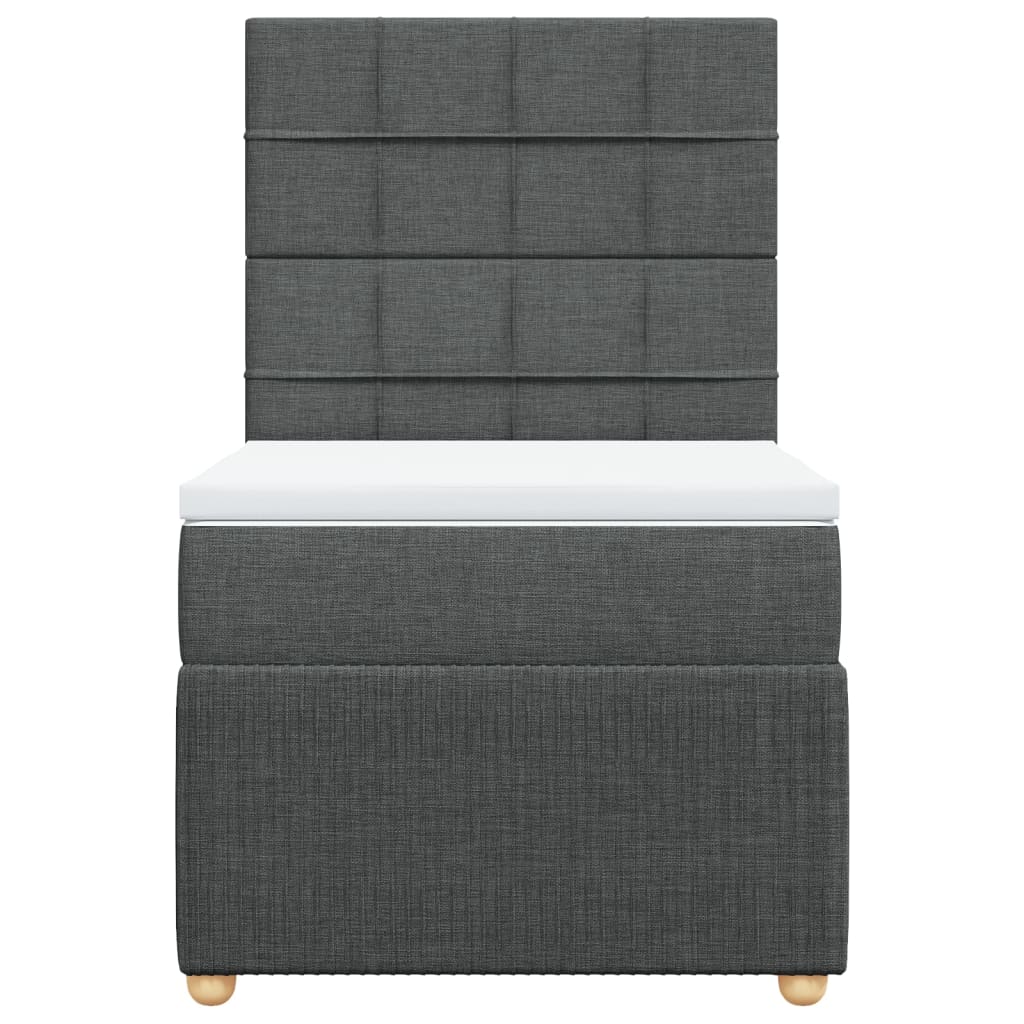 Boxspring met matras stof donkergrijs 80x200 cm is nu te koop bij PeponiXL, paradijselijk wonen!