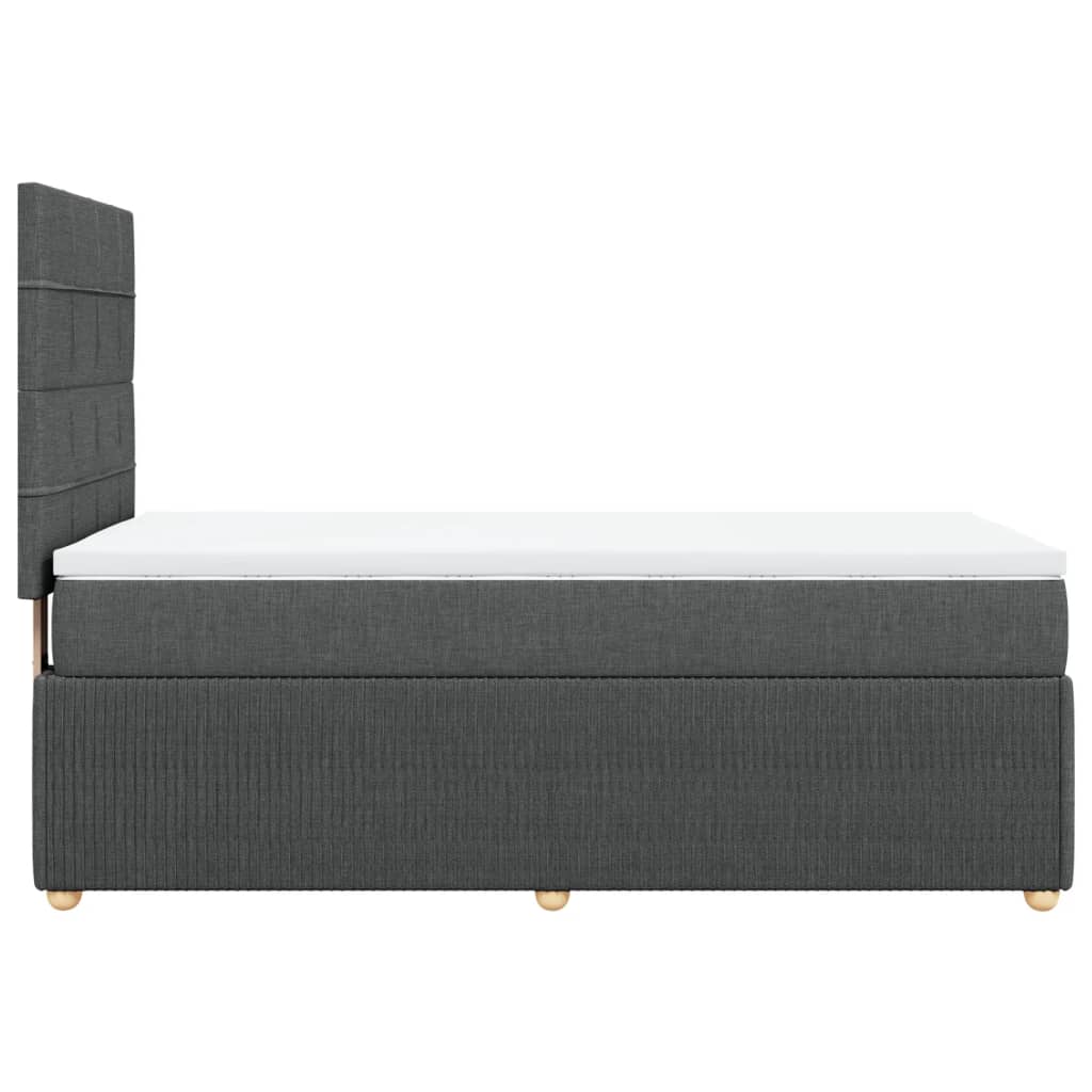Boxspring met matras stof donkergrijs 80x200 cm is nu te koop bij PeponiXL, paradijselijk wonen!