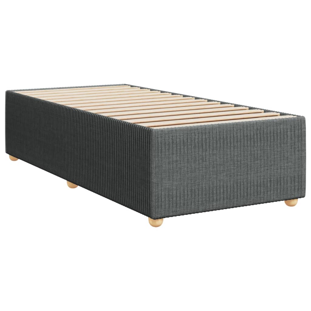 Boxspring met matras stof donkergrijs 80x200 cm is nu te koop bij PeponiXL, paradijselijk wonen!