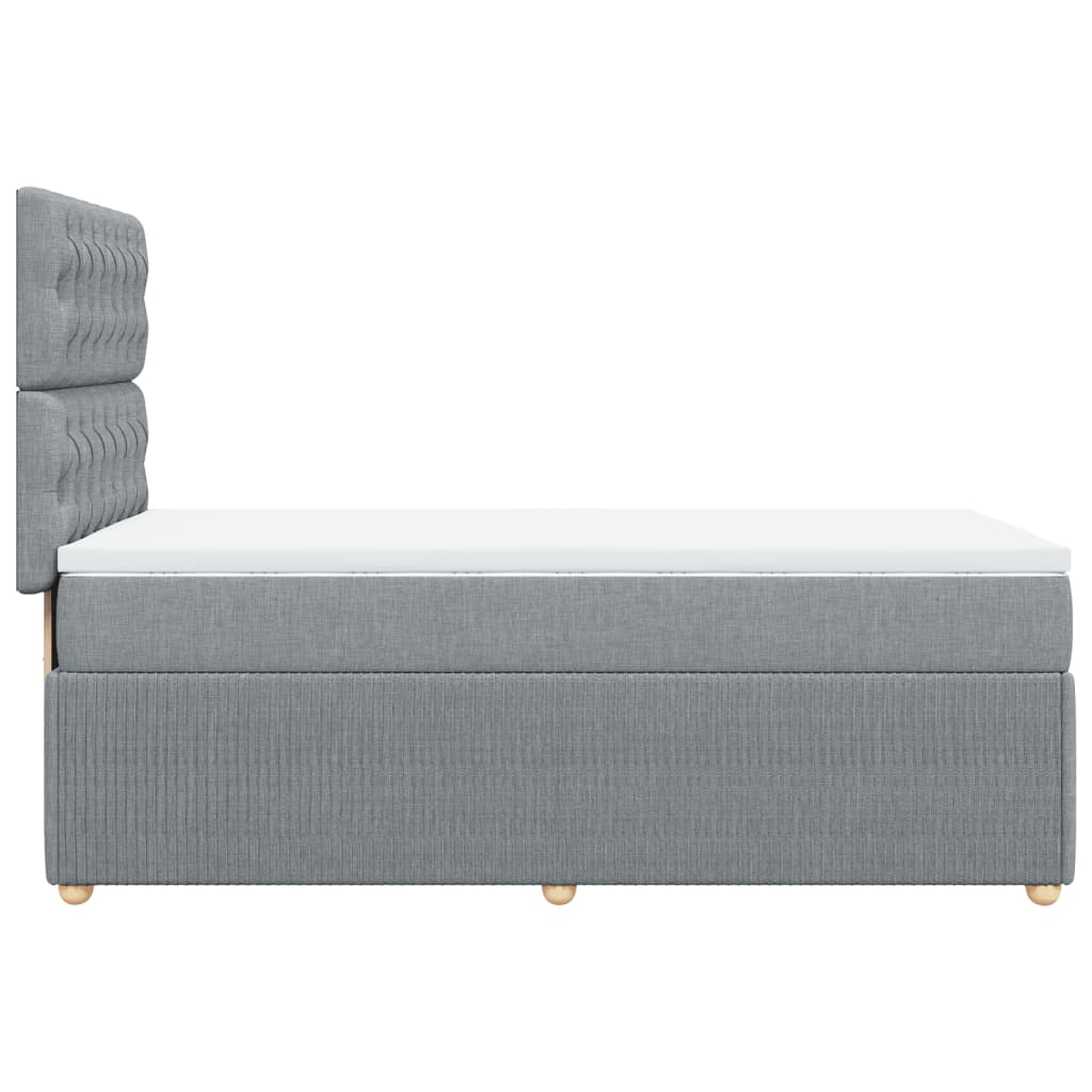 Boxspring met matras stof lichtgrijs 80x200 cm is nu te koop bij PeponiXL, paradijselijk wonen!