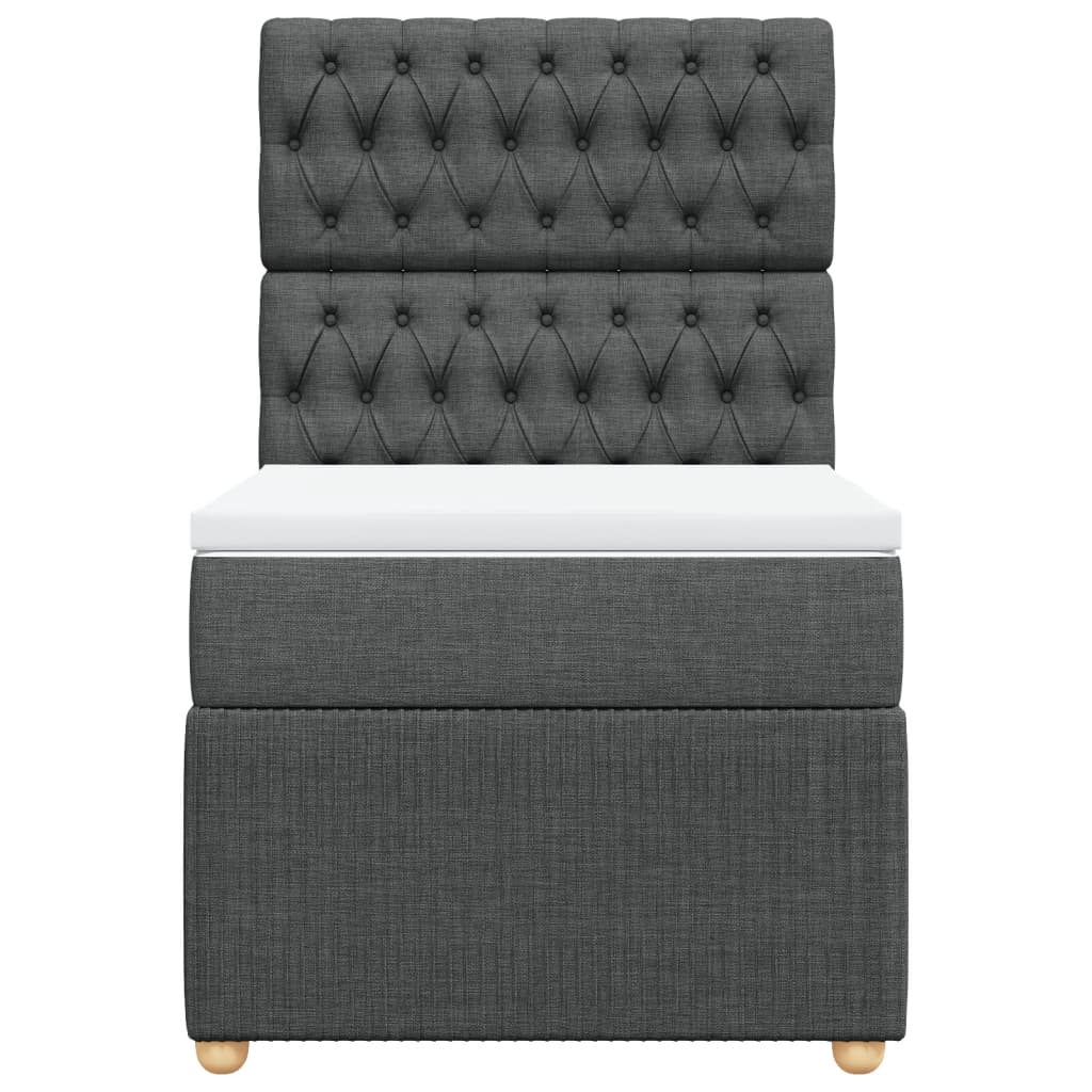 Boxspring met matras stof donkergrijs 80x200 cm is nu te koop bij PeponiXL, paradijselijk wonen!