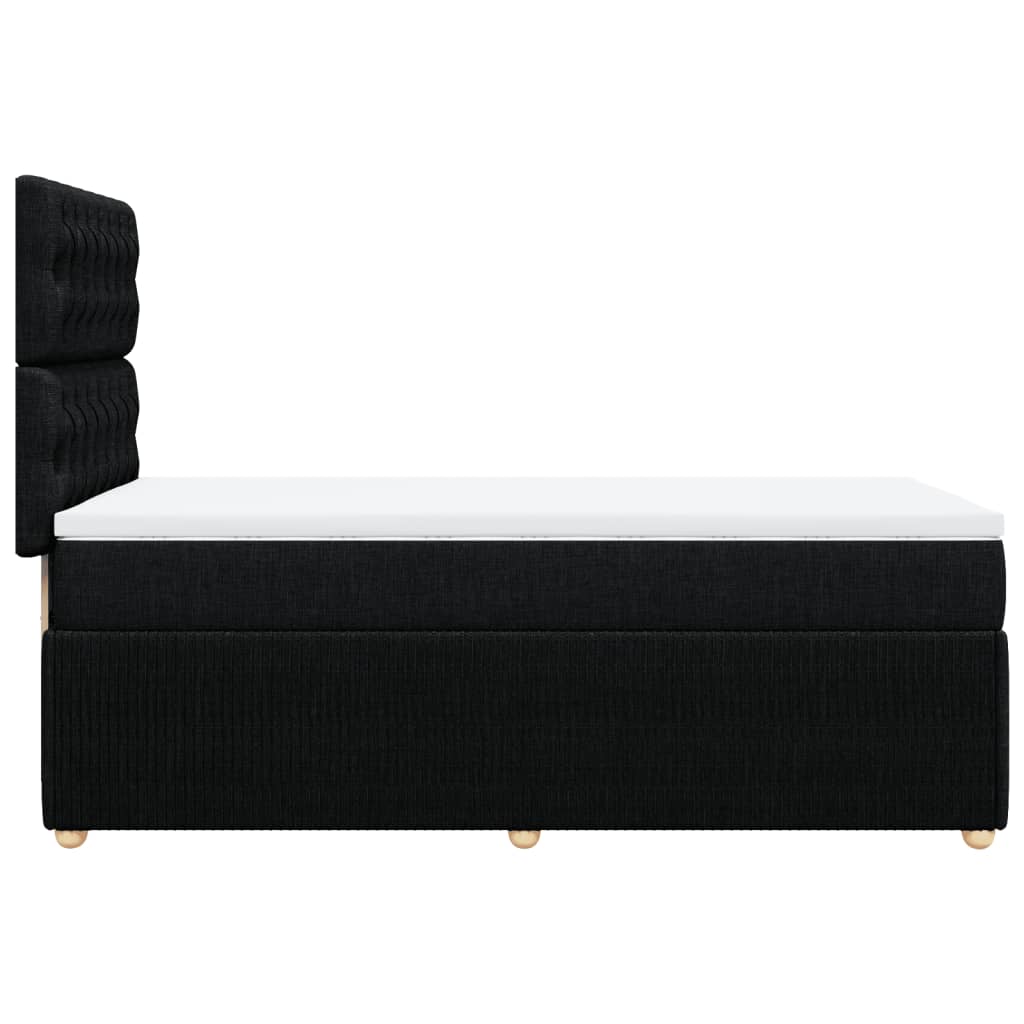 Boxspring met matras stof zwart 80x200 cm is nu te koop bij PeponiXL, paradijselijk wonen!