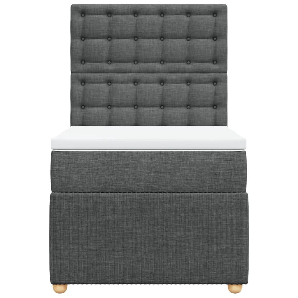 Boxspring met matras stof donkergrijs 80x200 cm is nu te koop bij PeponiXL, paradijselijk wonen!
