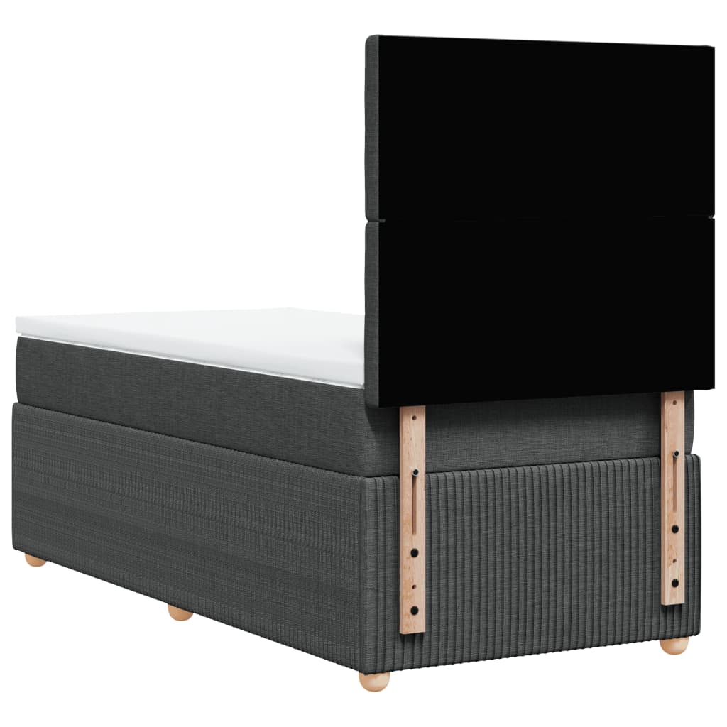 Boxspring met matras stof donkergrijs 80x200 cm is nu te koop bij PeponiXL, paradijselijk wonen!