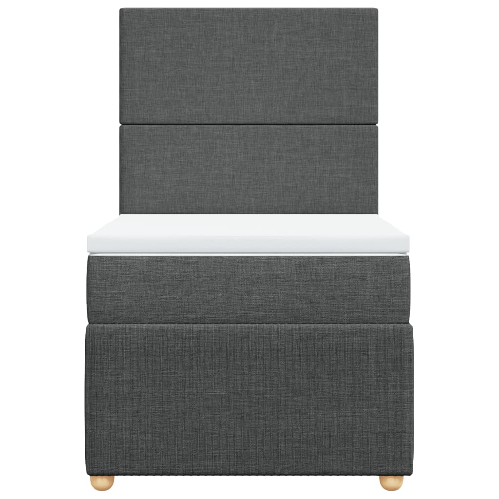 Boxspring met matras stof donkergrijs 90x190 cm is nu te koop bij PeponiXL, paradijselijk wonen!