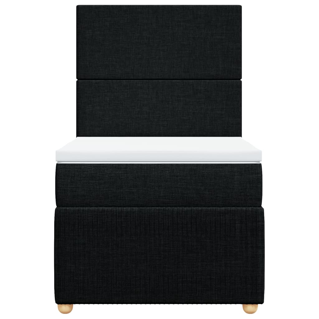 Boxspring met matras stof zwart 90x190 cm is nu te koop bij PeponiXL, paradijselijk wonen!