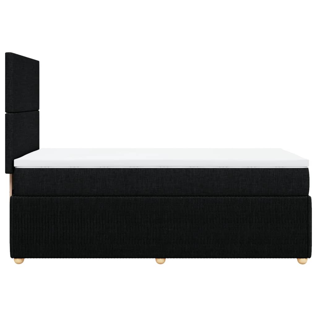 Boxspring met matras stof zwart 90x190 cm is nu te koop bij PeponiXL, paradijselijk wonen!