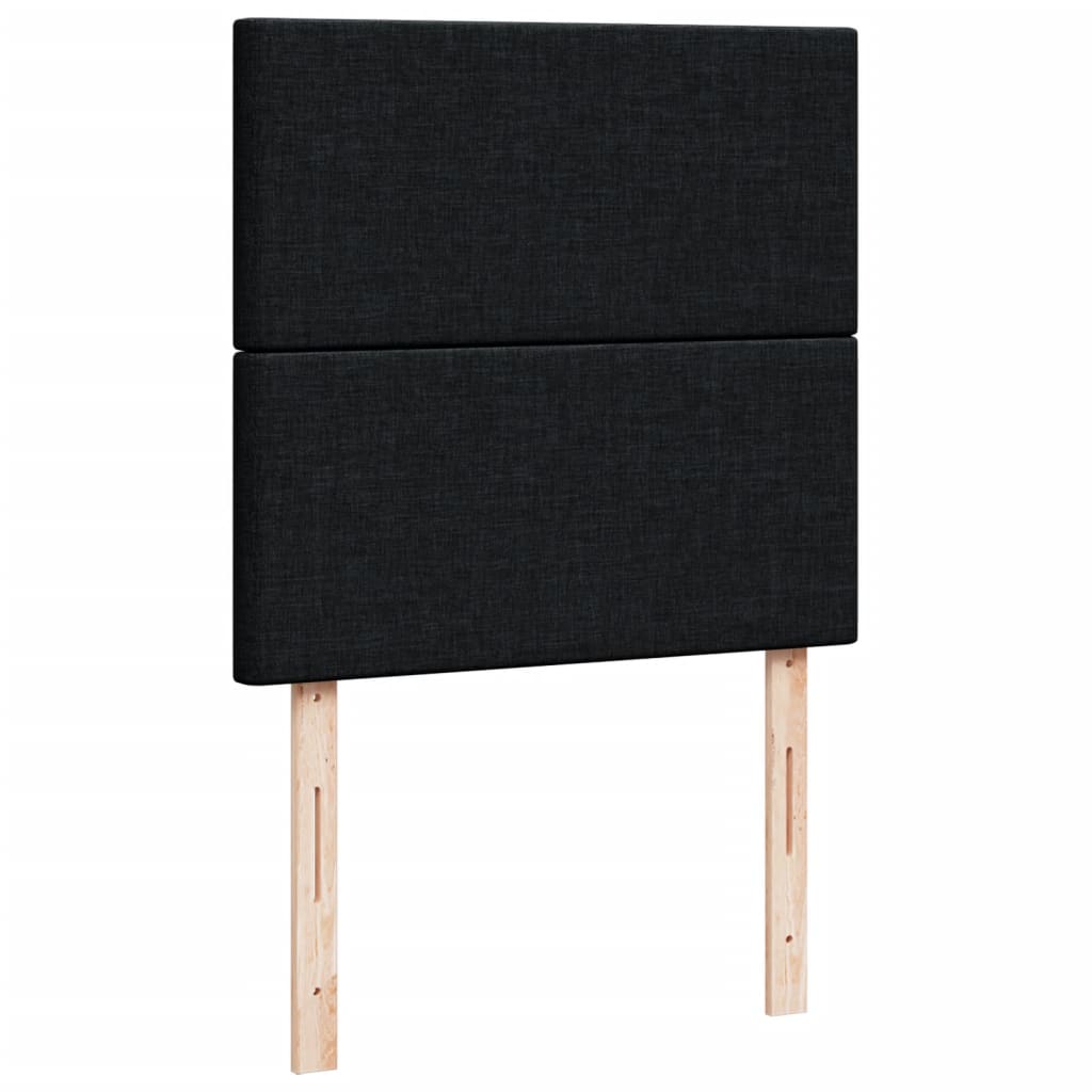 Boxspring met matras stof zwart 90x190 cm is nu te koop bij PeponiXL, paradijselijk wonen!