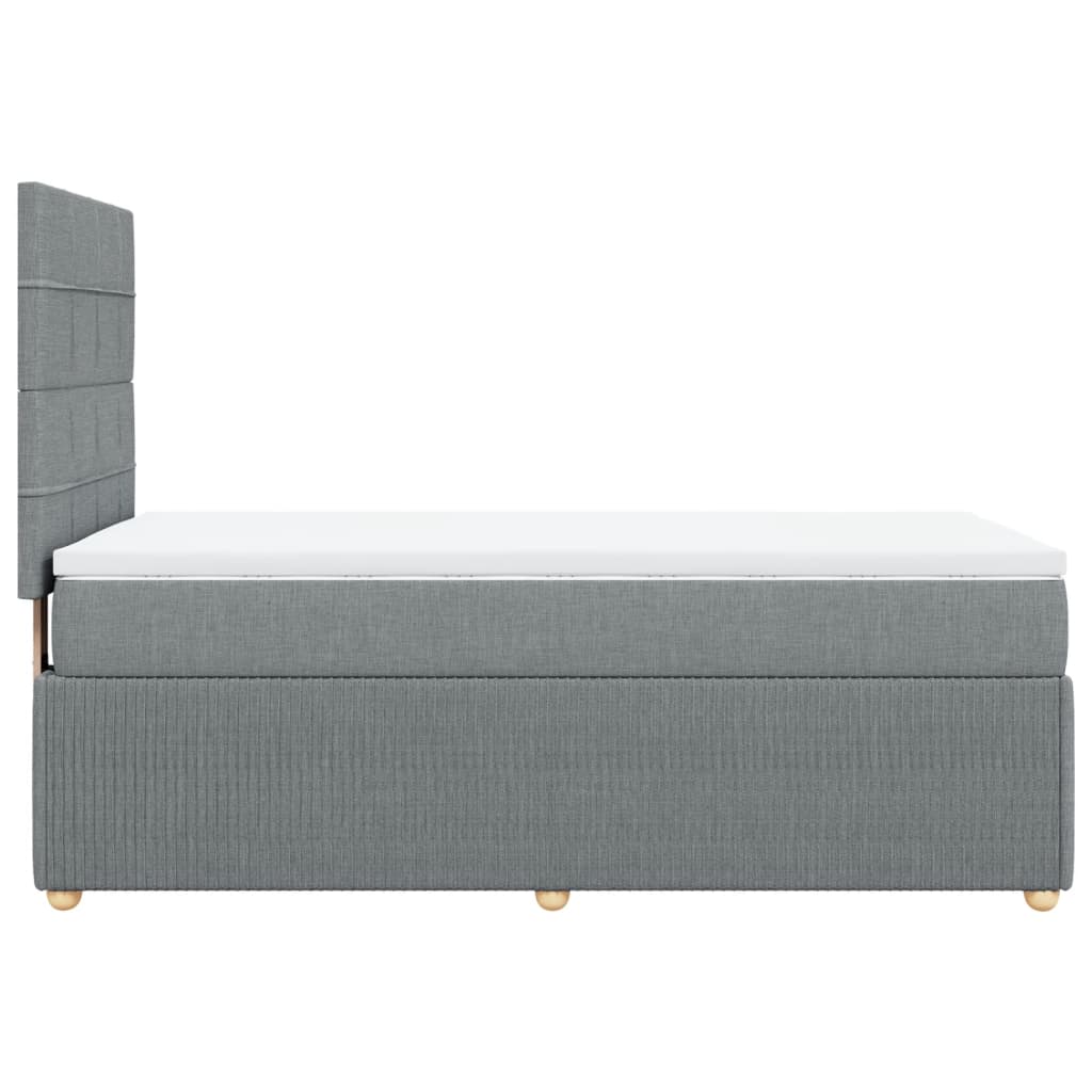 Boxspring met matras stof lichtgrijs 90x190 cm is nu te koop bij PeponiXL, paradijselijk wonen!