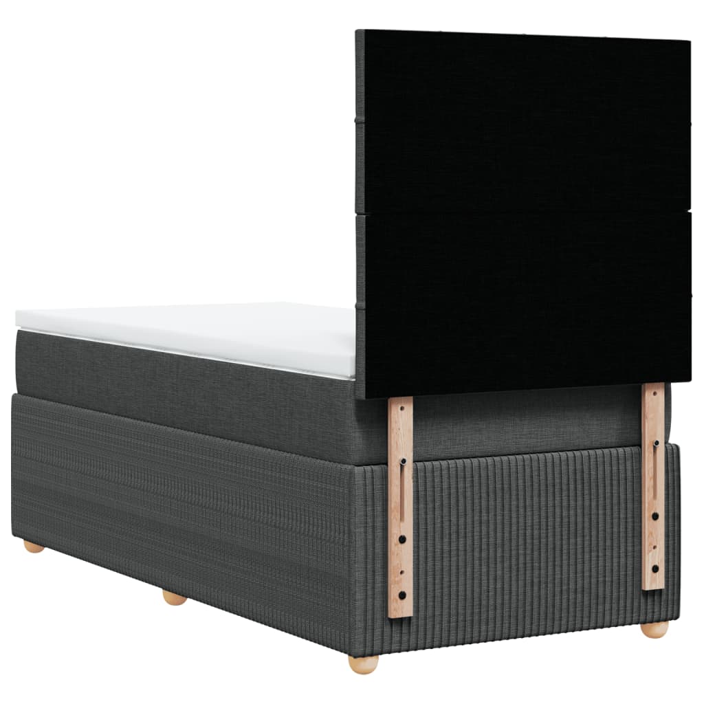 Boxspring met matras stof donkergrijs 90x190 cm is nu te koop bij PeponiXL, paradijselijk wonen!