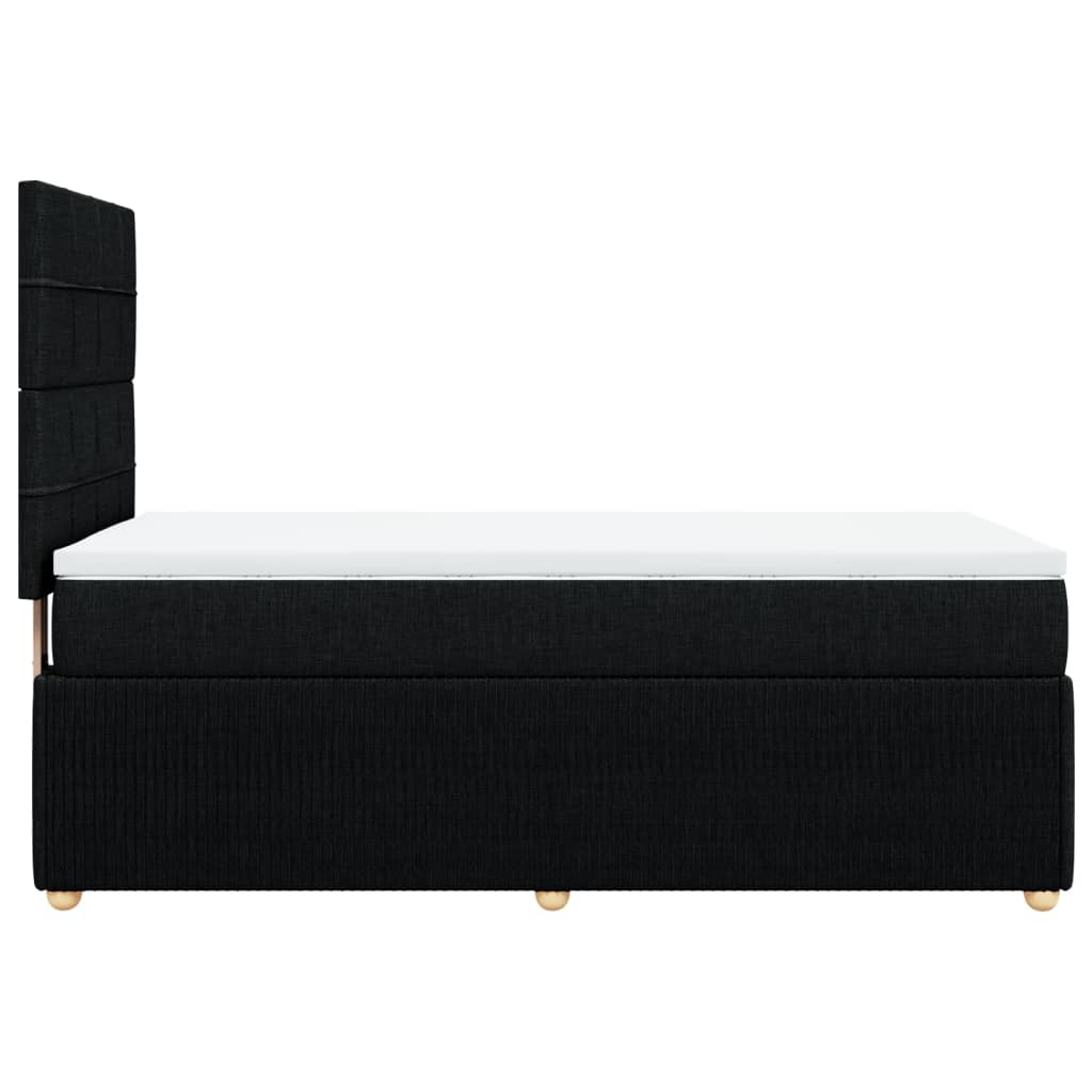Boxspring met matras stof zwart 90x190 cm is nu te koop bij PeponiXL, paradijselijk wonen!