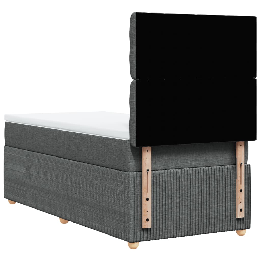 Boxspring met matras stof donkergrijs 90x190 cm is nu te koop bij PeponiXL, paradijselijk wonen!