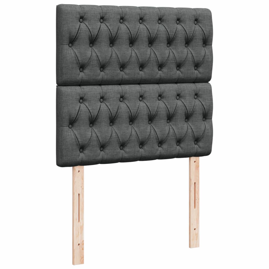 Boxspring met matras stof donkergrijs 90x190 cm is nu te koop bij PeponiXL, paradijselijk wonen!