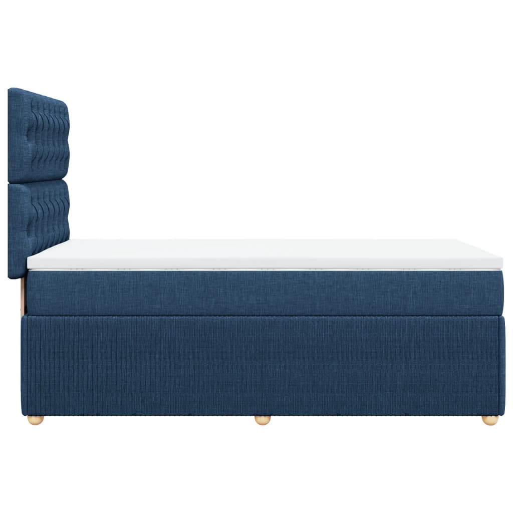 Boxspring met matras stof blauw 90x190 cm is nu te koop bij PeponiXL, paradijselijk wonen!