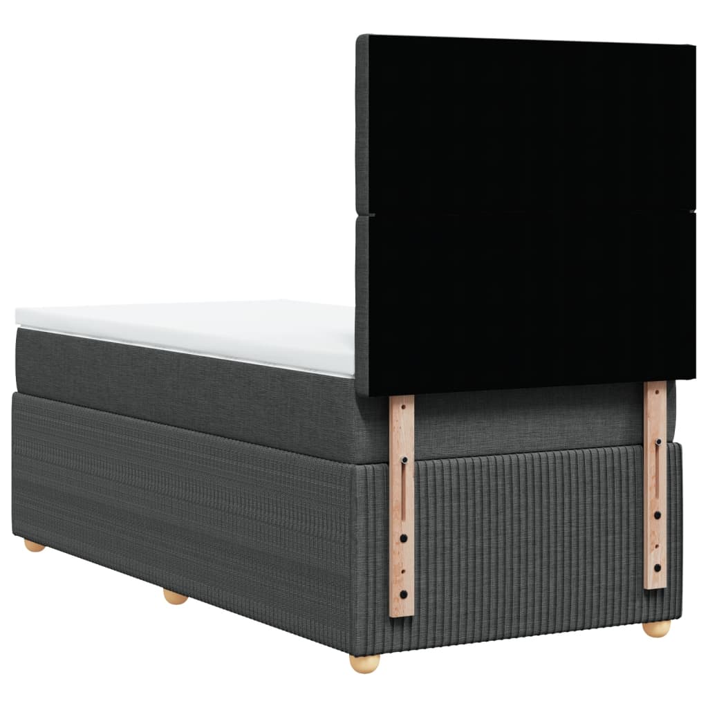 Boxspring met matras stof donkergrijs 90x190 cm is nu te koop bij PeponiXL, paradijselijk wonen!