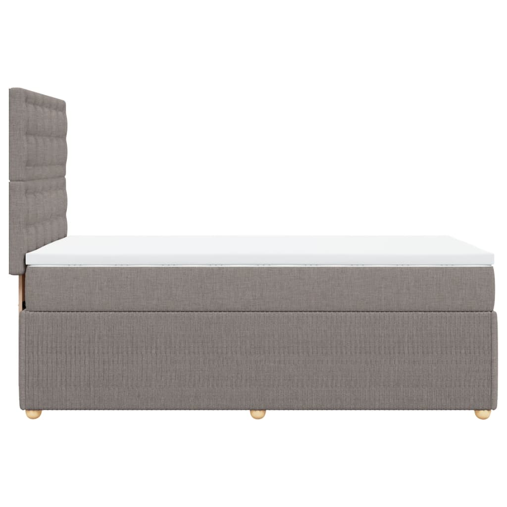 Boxspring met matras stof taupe 90x190 cm is nu te koop bij PeponiXL, paradijselijk wonen!