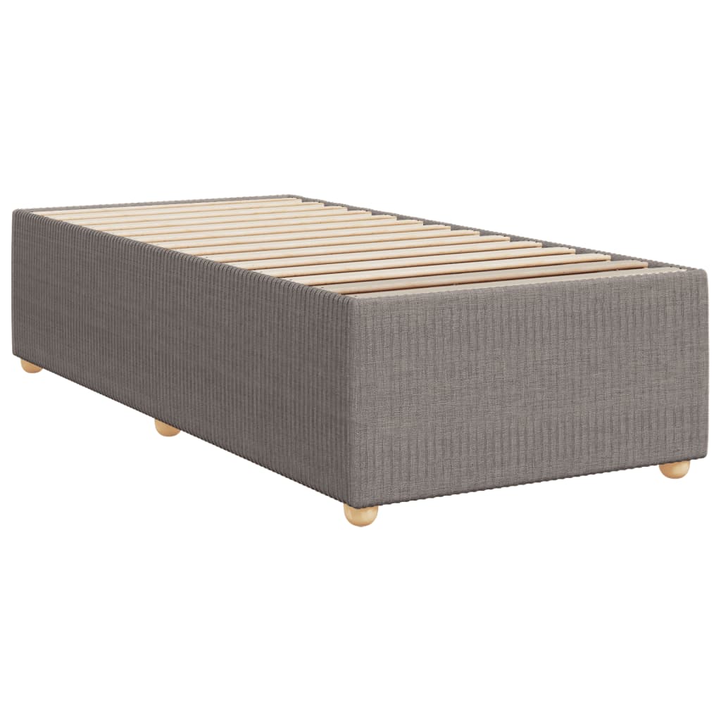 Boxspring met matras stof taupe 90x190 cm is nu te koop bij PeponiXL, paradijselijk wonen!