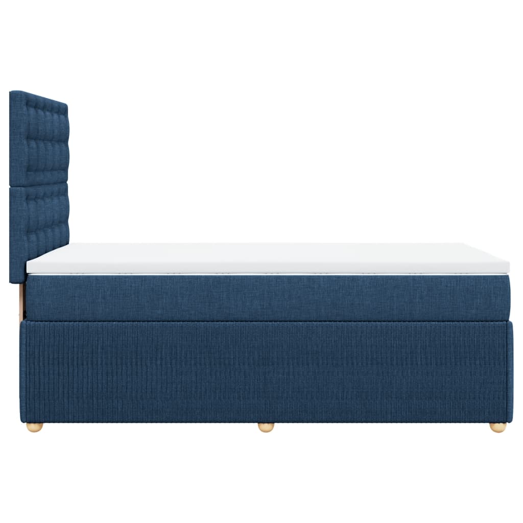Boxspring met matras stof blauw 90x190 cm is nu te koop bij PeponiXL, paradijselijk wonen!