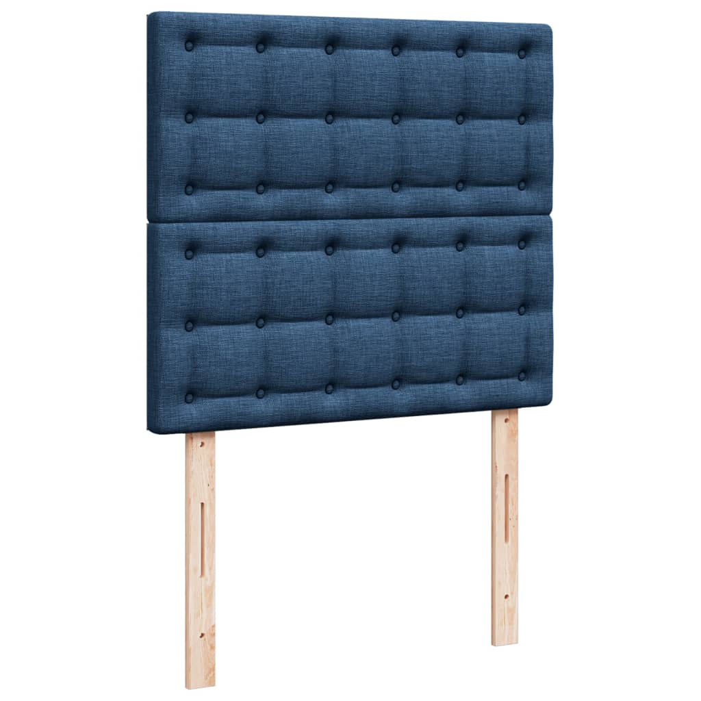 Boxspring met matras stof blauw 90x190 cm is nu te koop bij PeponiXL, paradijselijk wonen!