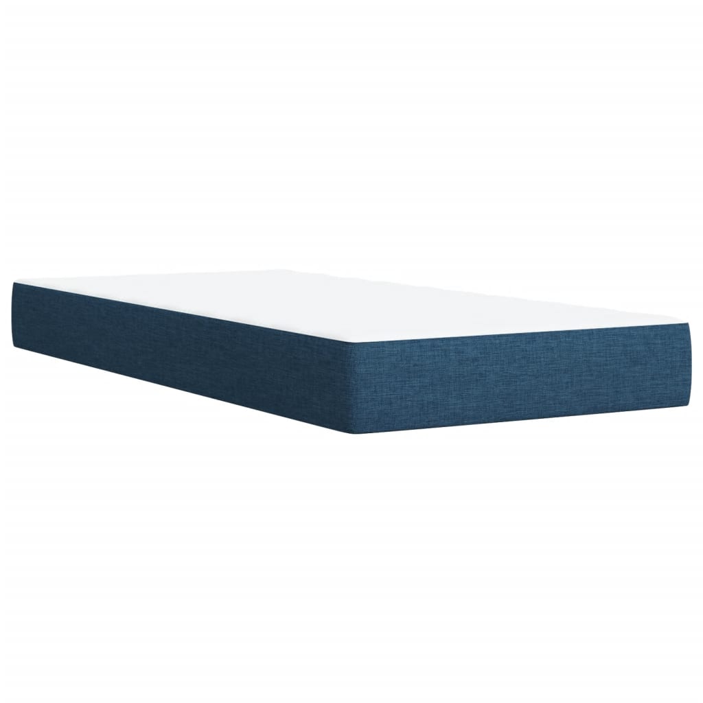 Boxspring met matras stof blauw 90x190 cm is nu te koop bij PeponiXL, paradijselijk wonen!