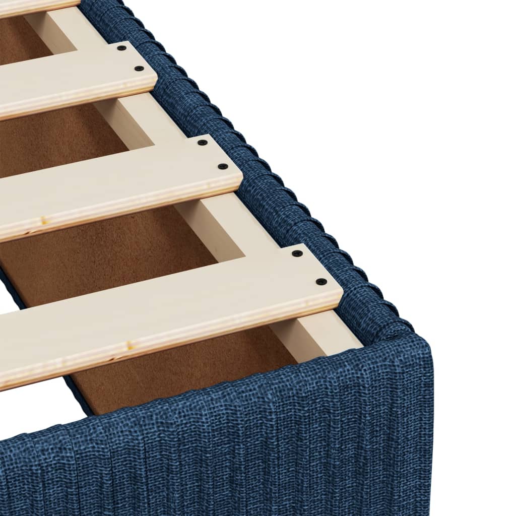 Boxspring met matras stof blauw 90x190 cm is nu te koop bij PeponiXL, paradijselijk wonen!