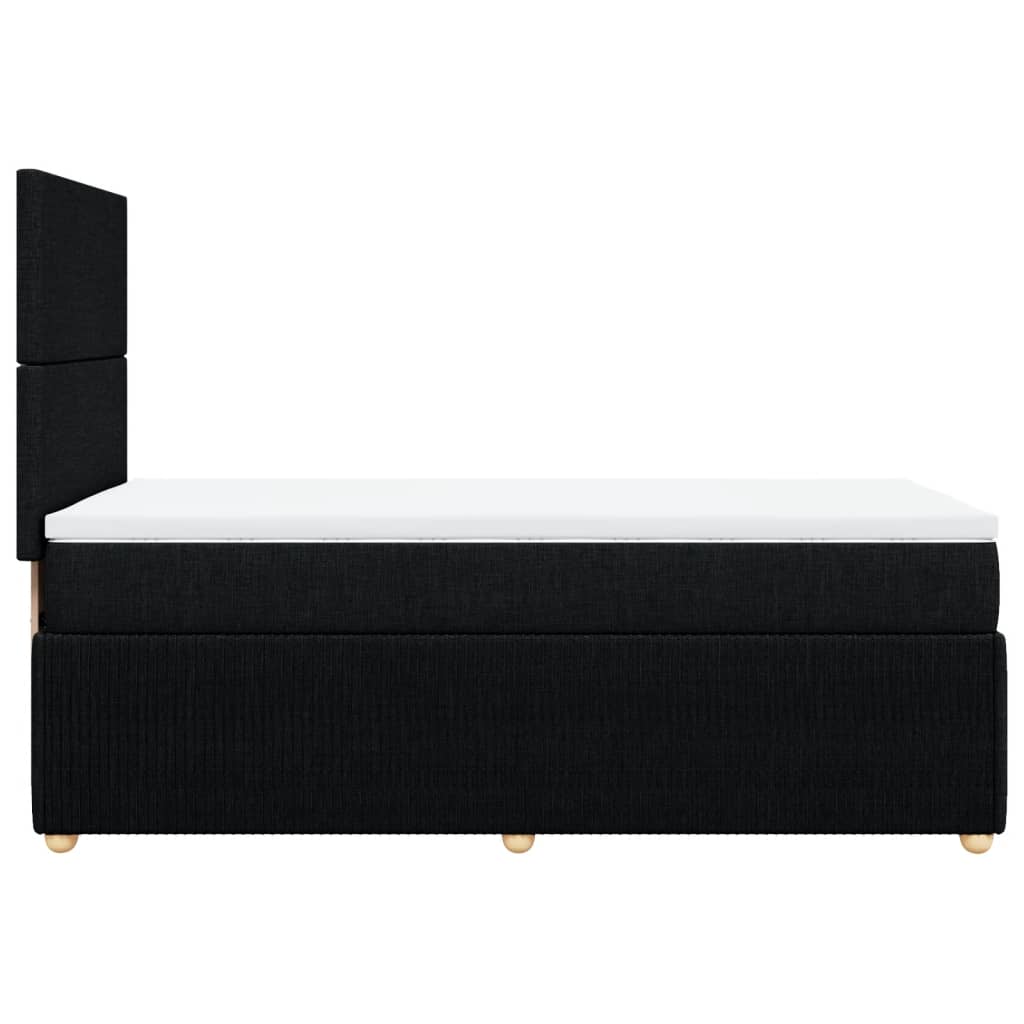 Boxspring met matras stof zwart 90x200 cm is nu te koop bij PeponiXL, paradijselijk wonen!