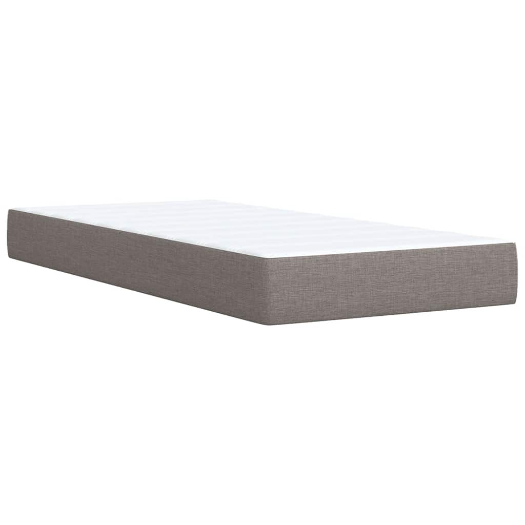 Boxspring met matras stof taupe 90x200 cm is nu te koop bij PeponiXL, paradijselijk wonen!