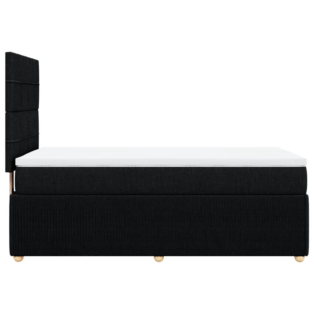 Boxspring met matras stof zwart 90x200 cm is nu te koop bij PeponiXL, paradijselijk wonen!