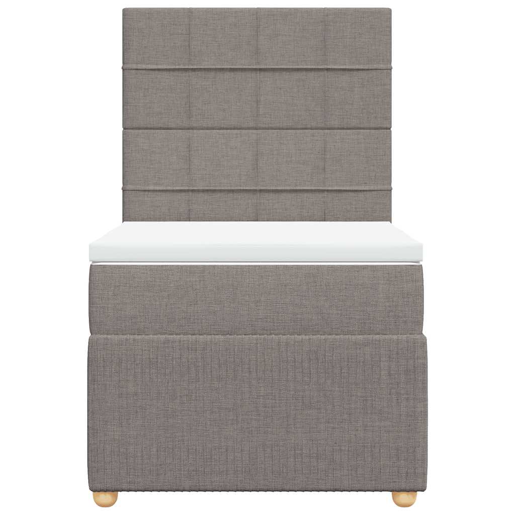 Boxspring met matras stof taupe 90x200 cm is nu te koop bij PeponiXL, paradijselijk wonen!