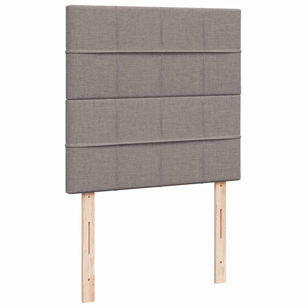 Boxspring met matras stof taupe 90x200 cm is nu te koop bij PeponiXL, paradijselijk wonen!