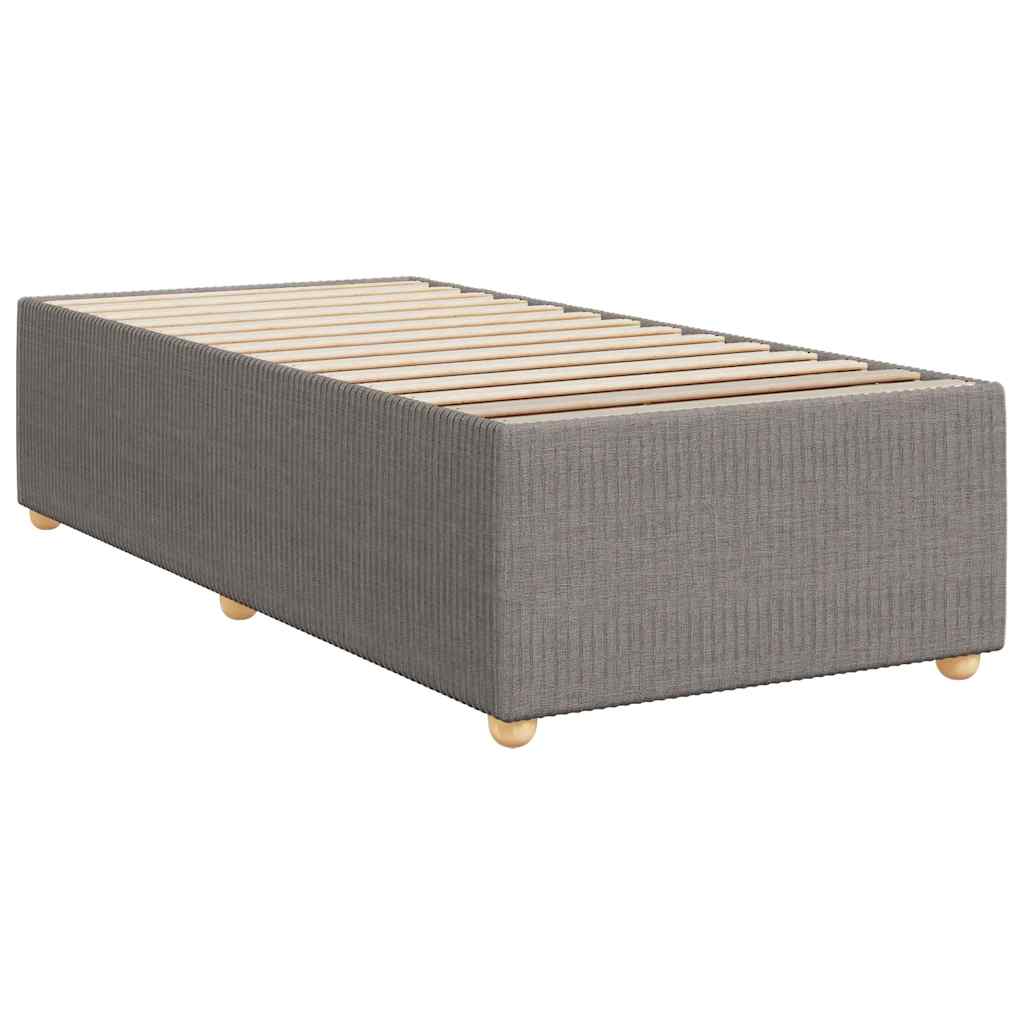 Boxspring met matras stof taupe 90x200 cm is nu te koop bij PeponiXL, paradijselijk wonen!