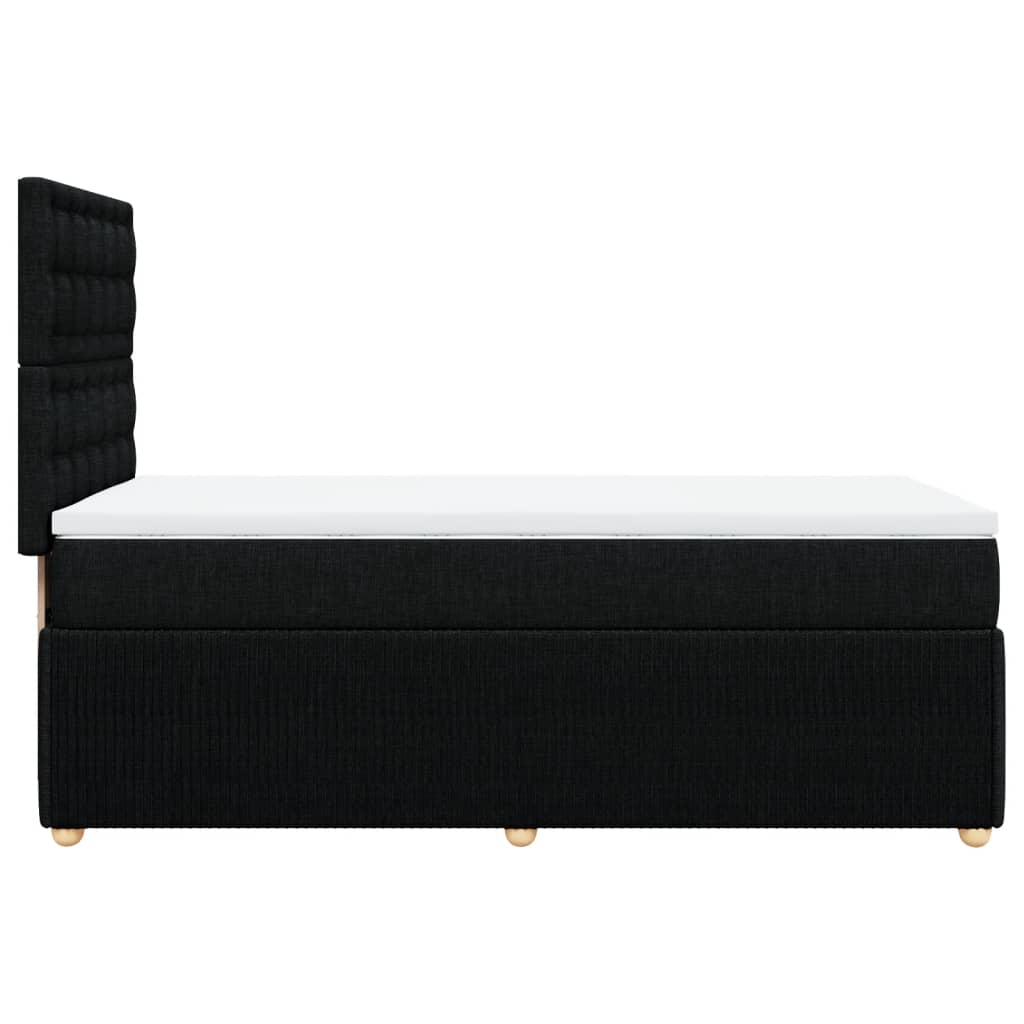 Boxspring met matras stof zwart 90x200 cm is nu te koop bij PeponiXL, paradijselijk wonen!