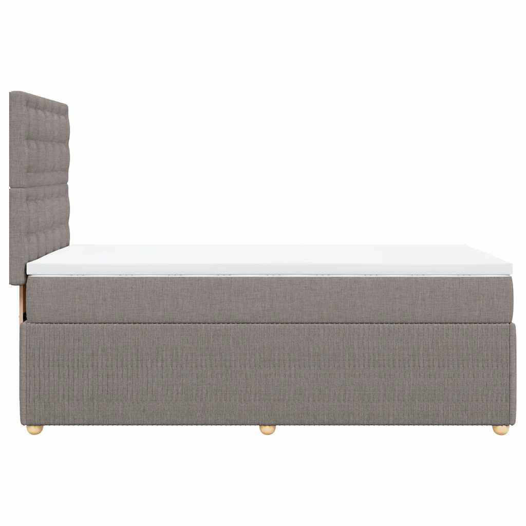 Boxspring met matras stof taupe 90x200 cm is nu te koop bij PeponiXL, paradijselijk wonen!