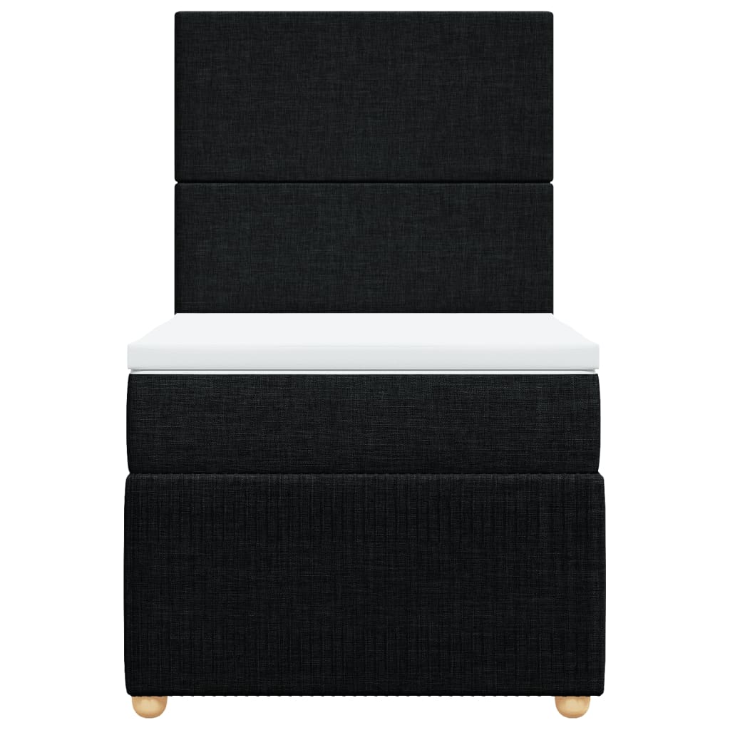 Boxspring met matras stof zwart 100x200 cm is nu te koop bij PeponiXL, paradijselijk wonen!