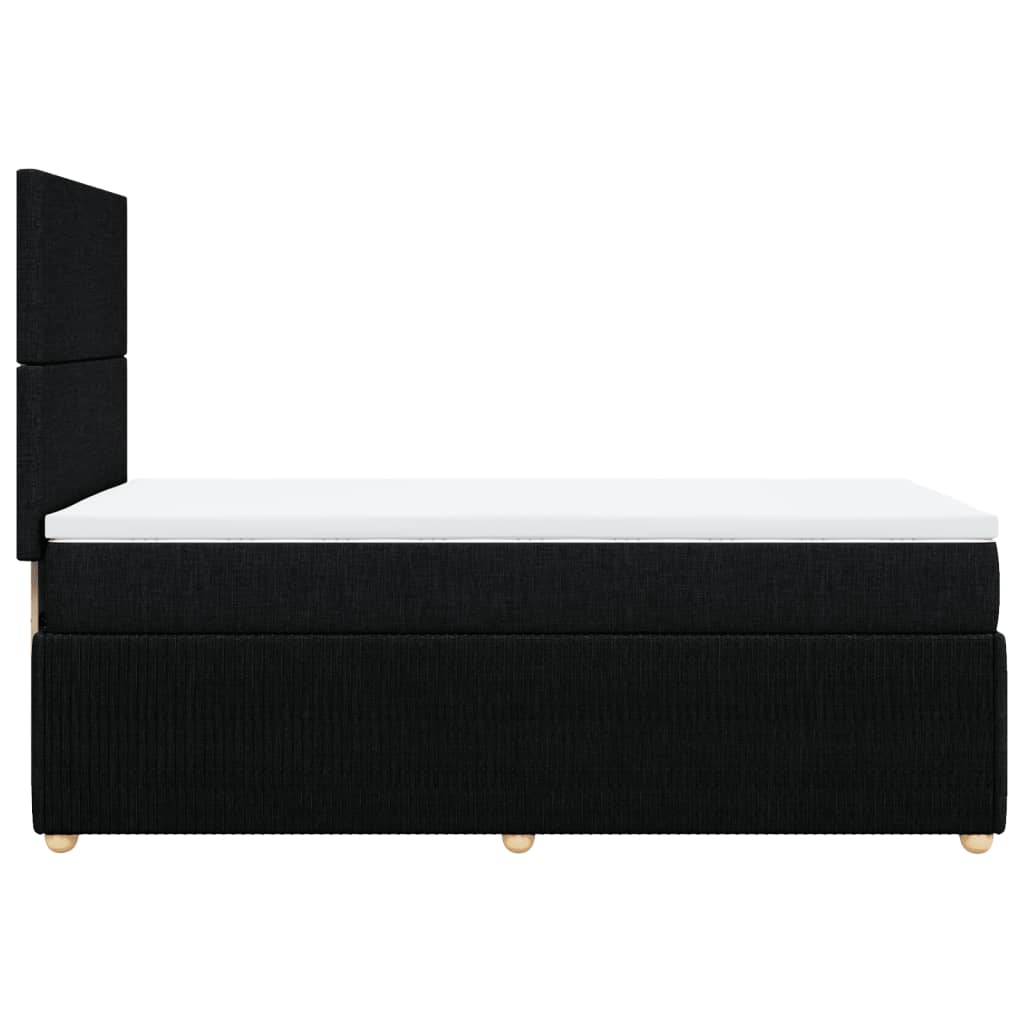 Boxspring met matras stof zwart 100x200 cm is nu te koop bij PeponiXL, paradijselijk wonen!