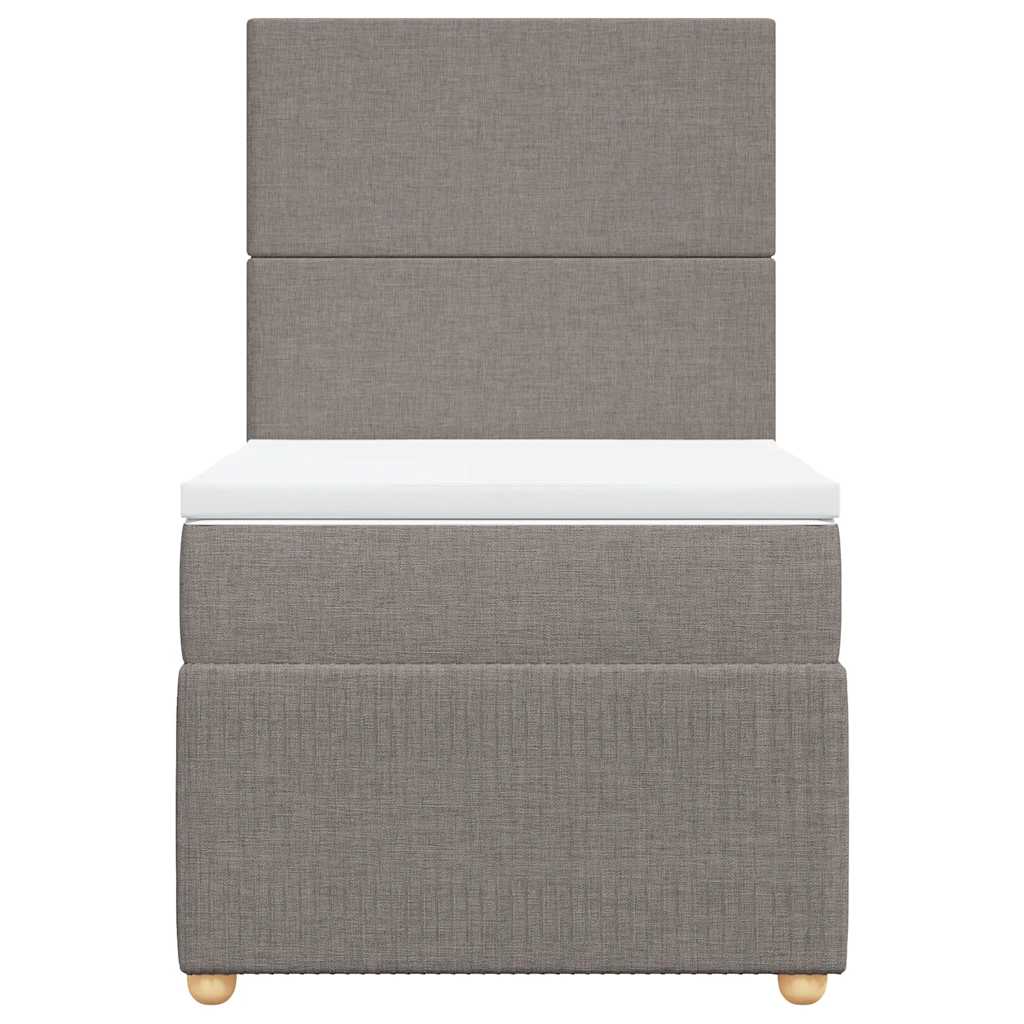 Boxspring met matras stof taupe 100x200 cm is nu te koop bij PeponiXL, paradijselijk wonen!