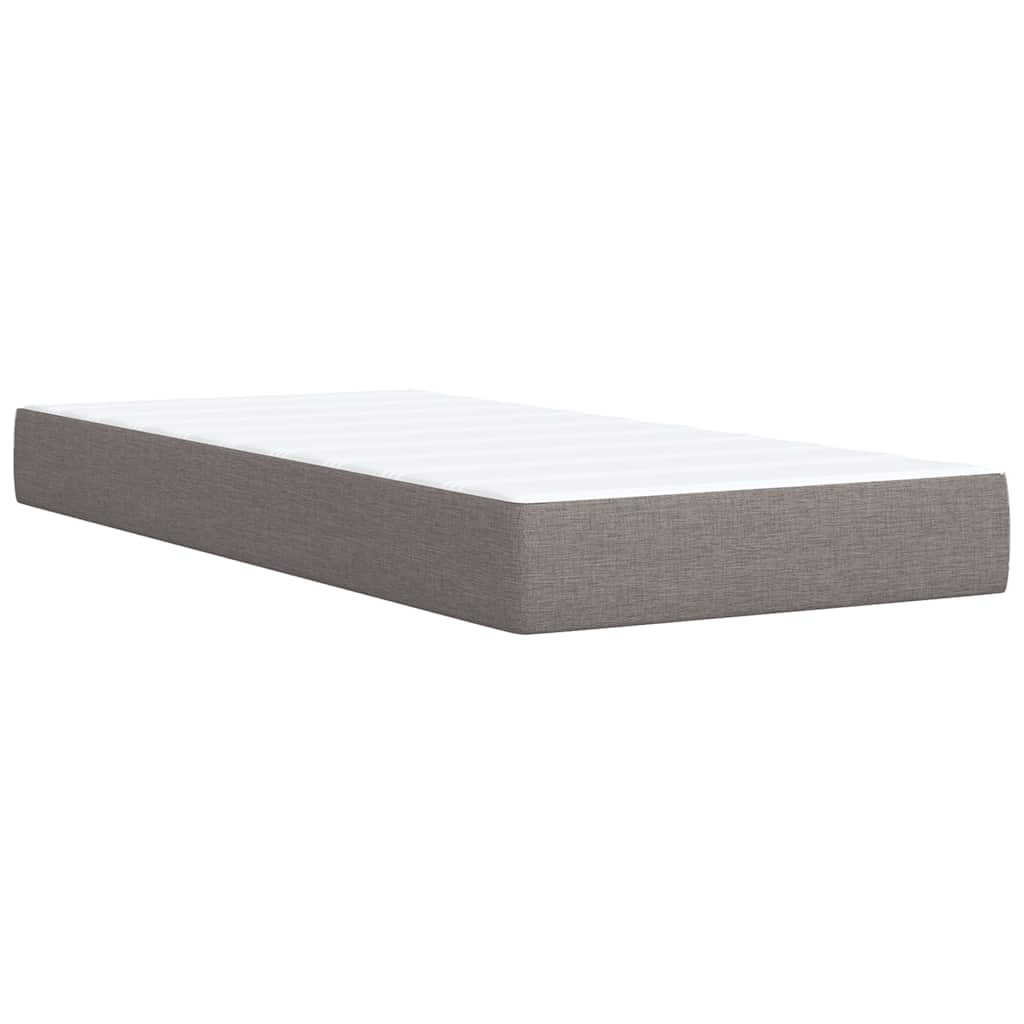Boxspring met matras stof taupe 100x200 cm is nu te koop bij PeponiXL, paradijselijk wonen!