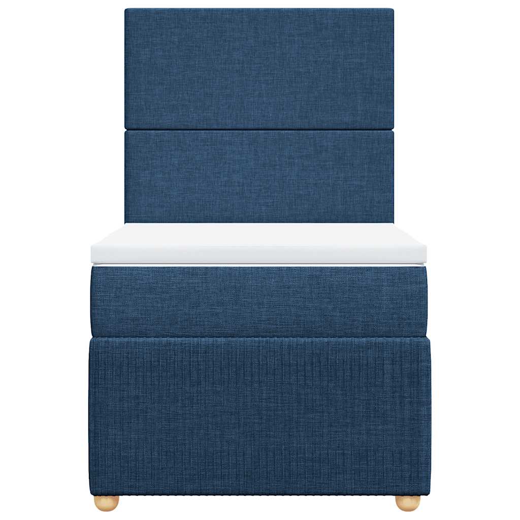 Boxspring met matras stof blauw 100x200 cm is nu te koop bij PeponiXL, paradijselijk wonen!