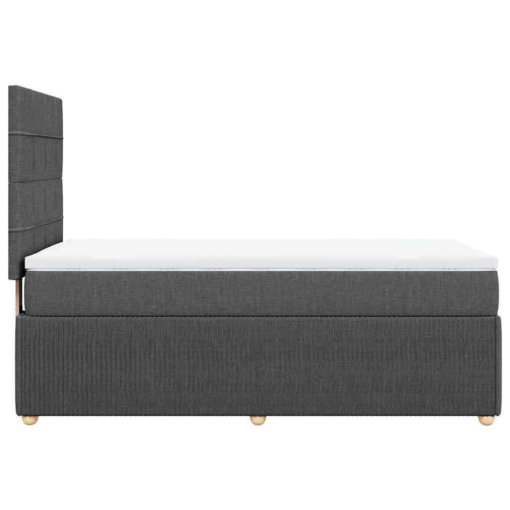 Boxspring met matras stof donkergrijs 100x200 cm is nu te koop bij PeponiXL, paradijselijk wonen!
