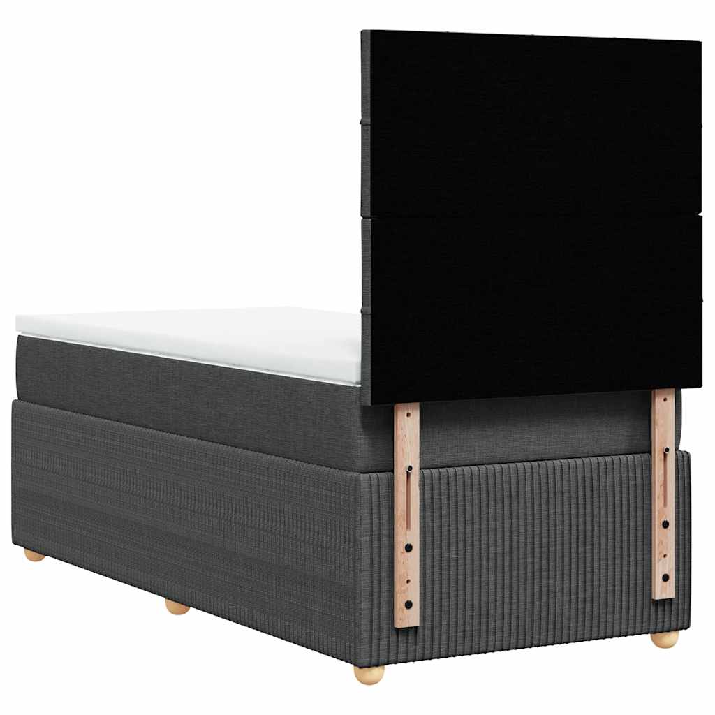 Boxspring met matras stof donkergrijs 100x200 cm is nu te koop bij PeponiXL, paradijselijk wonen!